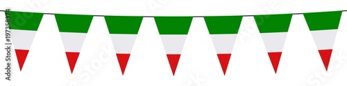 Banner. Garlands, pennants. Italy