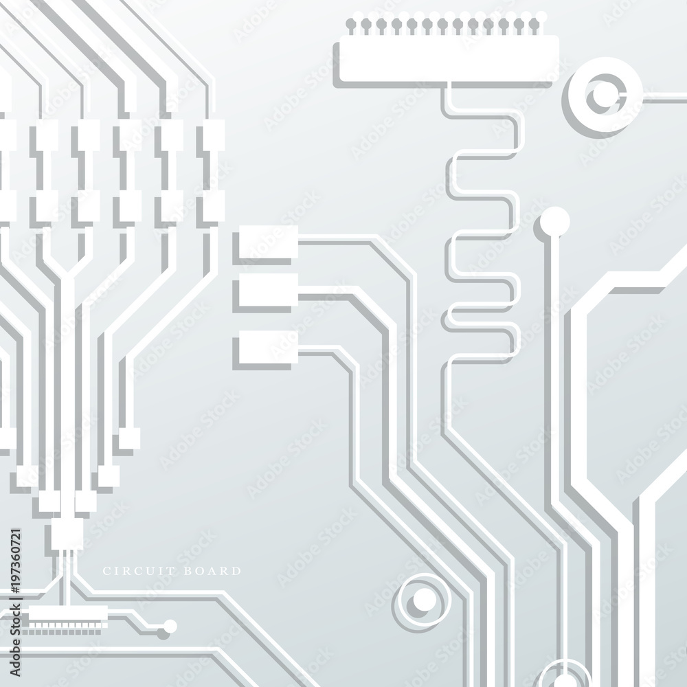 Obraz premium Vector circuit board illustration. Abstract technology. Microchip background. 