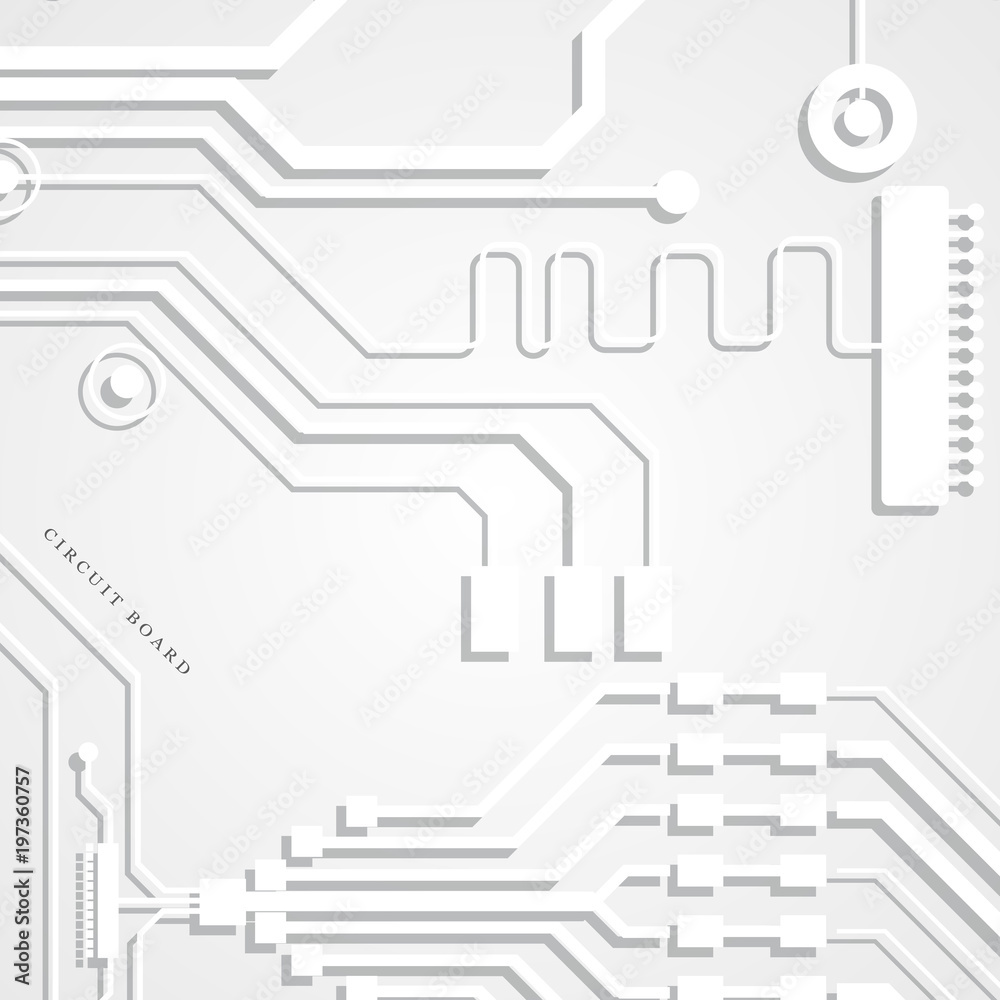 Vector circuit board illustration. Abstract technology. Microchip background. 