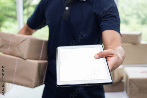 Dispatcher are sending consignees tablets for paying for the service.