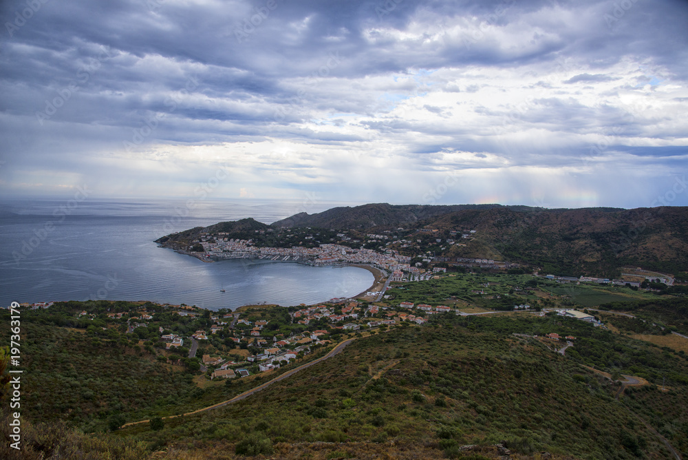 View on El Port de la Selva, Alt Emporda in Catalonia, Spain, on the Costa Brava