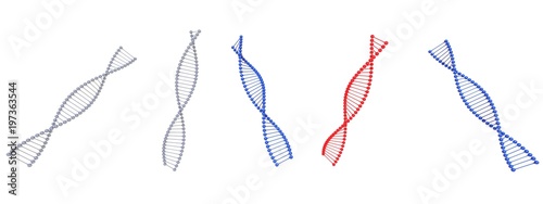 dna symbol on it isolated in white background - 3d rendering