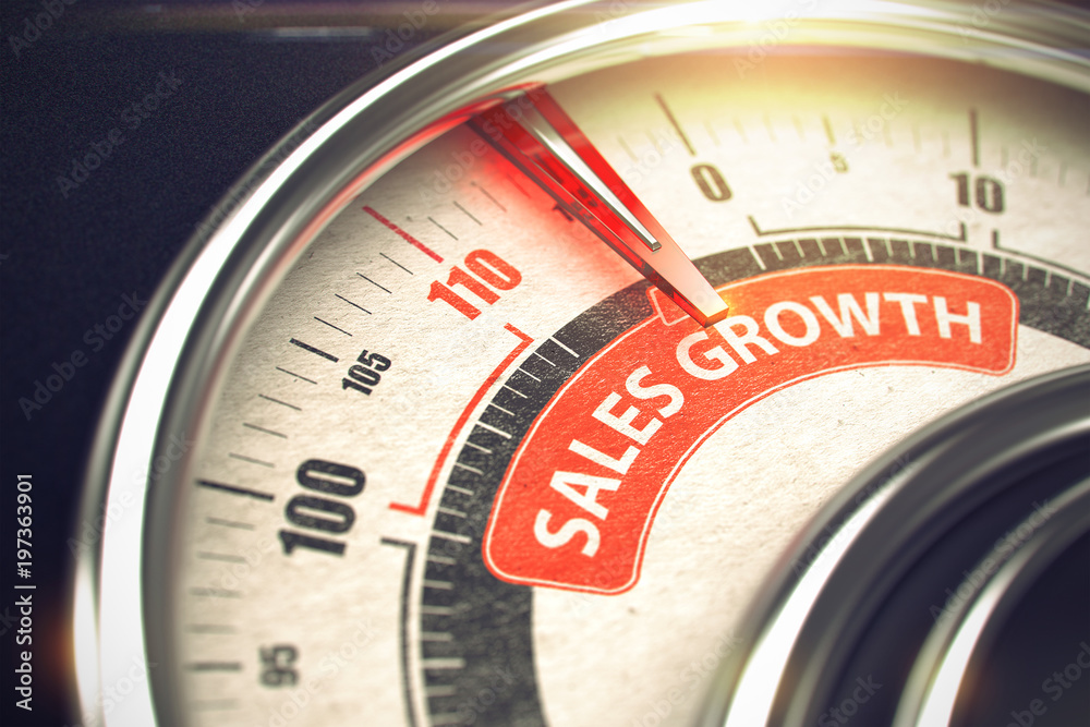 Sales Growth - Business Mode Concept. 3D. Sales Growth - Business Mode Concept. 3D.