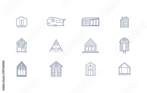 12 Tiny House Icons