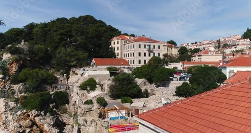Aerial photography of houses in Croatia, Medium plan
