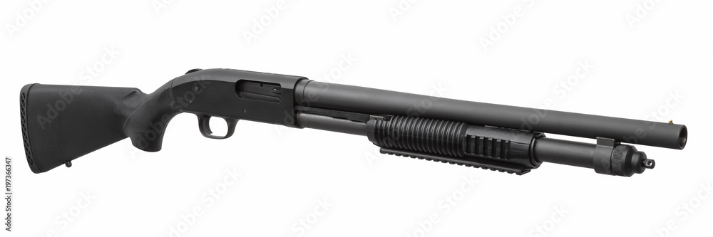 Gun.Shotgun isolated on white Gun.Shotgun isolated on white