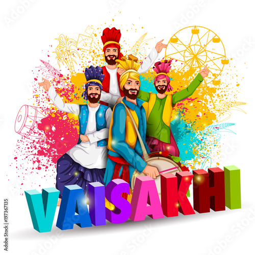 Celebration of Punjabi festival Vaisakhi background