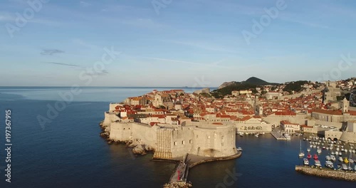 A circular panorama on the top of the city of Dubrovnik