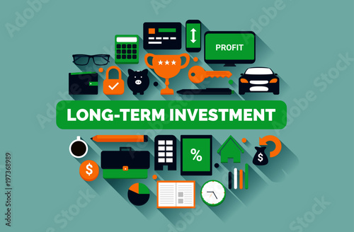 Long-Term Investment Vector Illustration