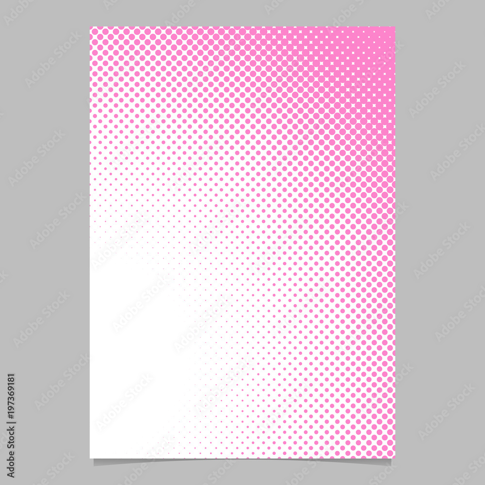 Retro halftone dot pattern background poster template design - vector stationery illustration