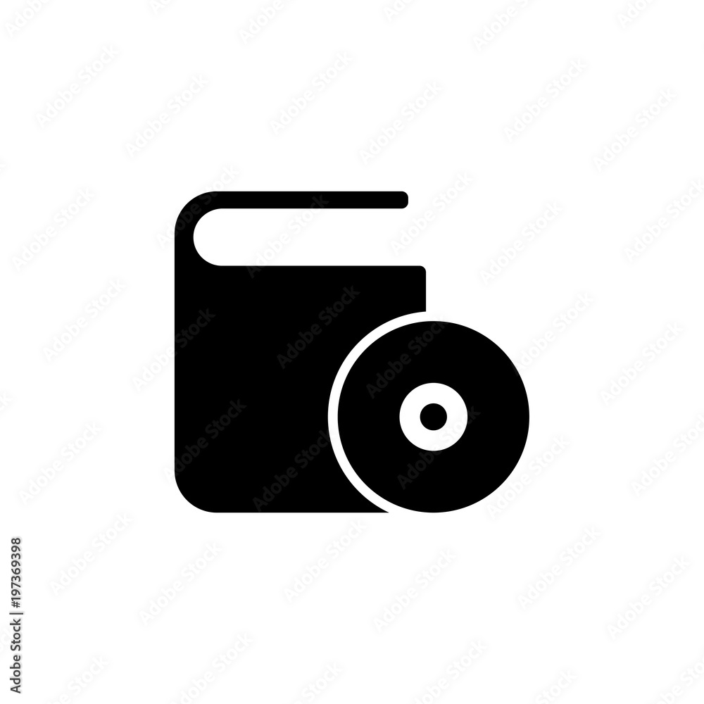 CD DVD Box. Flat Vector Icon. Simple black symbol on white background CD DVD Box. Flat Vector Icon. Simple black symbol on white background