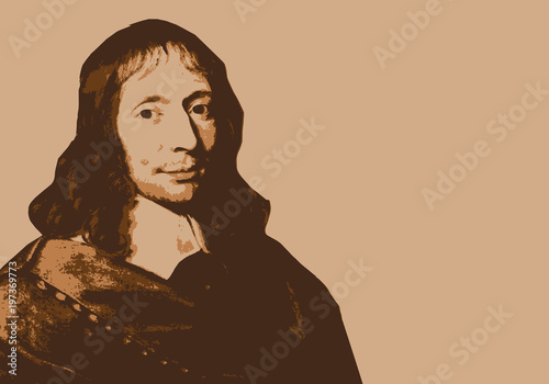 Blaise Pascal - portrait - inventeur - philosophe -mathématicien - physicien - personnage célèbre - science photo
