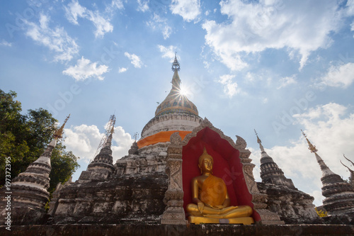 Wat Buppharam temple is beautiful temple in Chiangmai , Thailand