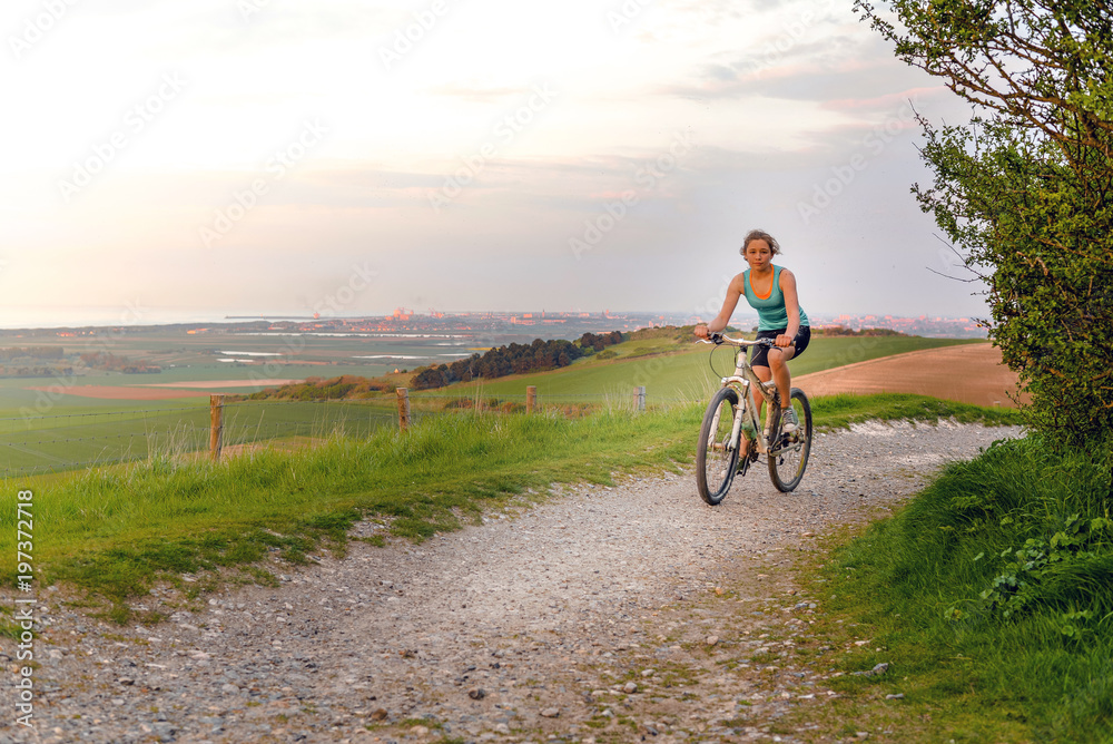 Fototapeta premium vtt au féminin
