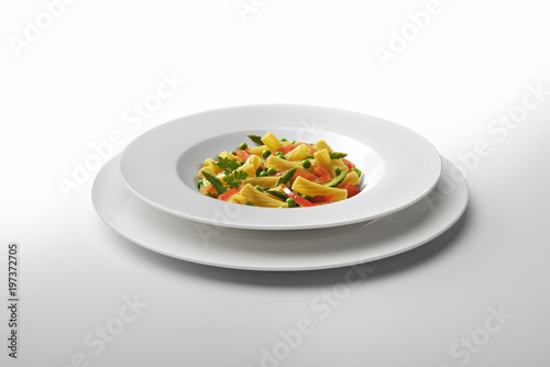 Pasta dish Macaroni and vegetables