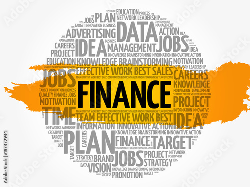 FINANCE word cloud collage, business concept background