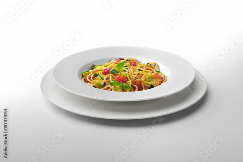 Pasta dish Spaghetti and vegetables