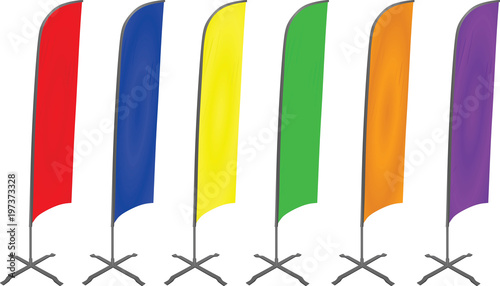 Promotional flags. vector illustration