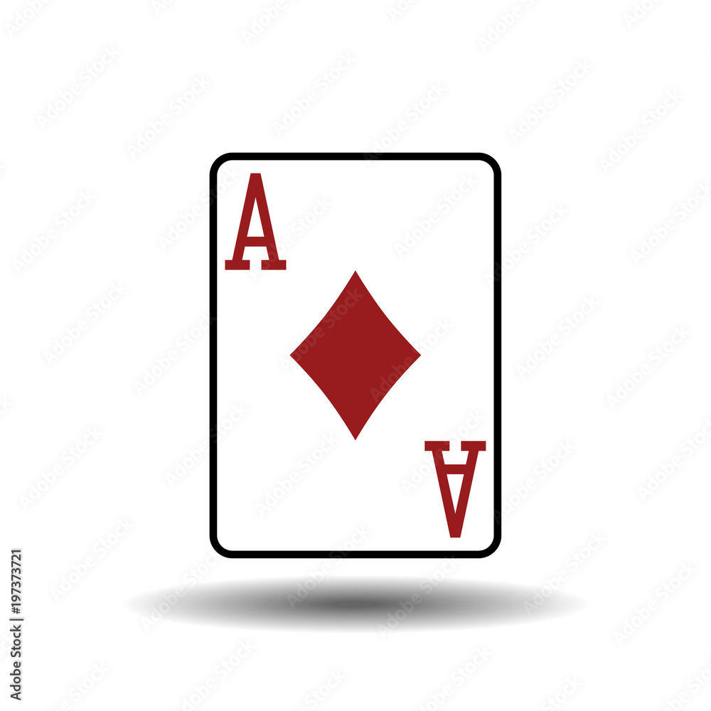 Obraz premium Ace of diamonds vector illustration