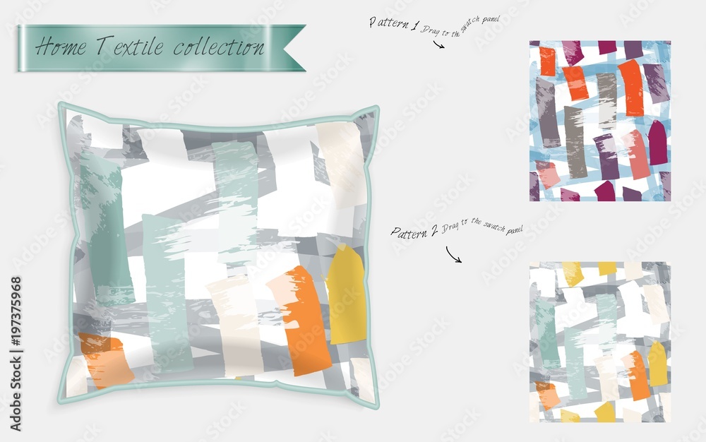 Realistic satin decorative pillow mock up Realistic satin decorative pillow mock up