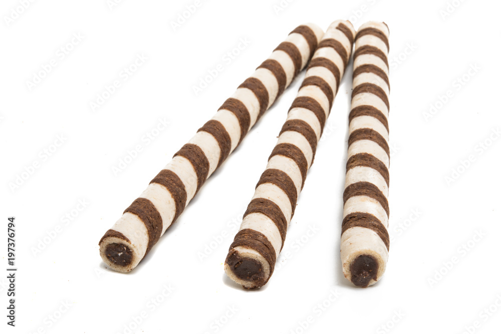 waffle sticks with chocolate isolated waffle sticks with chocolate isolated