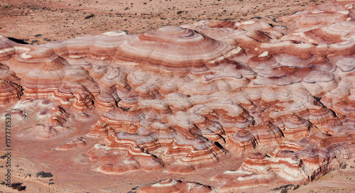 Layered earth formations west of Goblin Valley