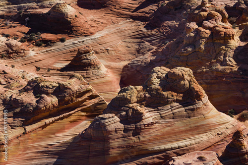 The Wave formation in the Coyote Buttes in the Paria Canyon-Vermilion Cliffs Wilderness