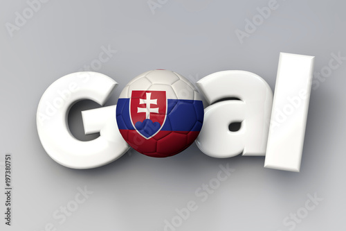 Football goal with a Slovakia flag soccer ball. 3D Rendering Free Download Football goal with a Slovakia flag soccer ball. 3D Rendering - GFXLoad