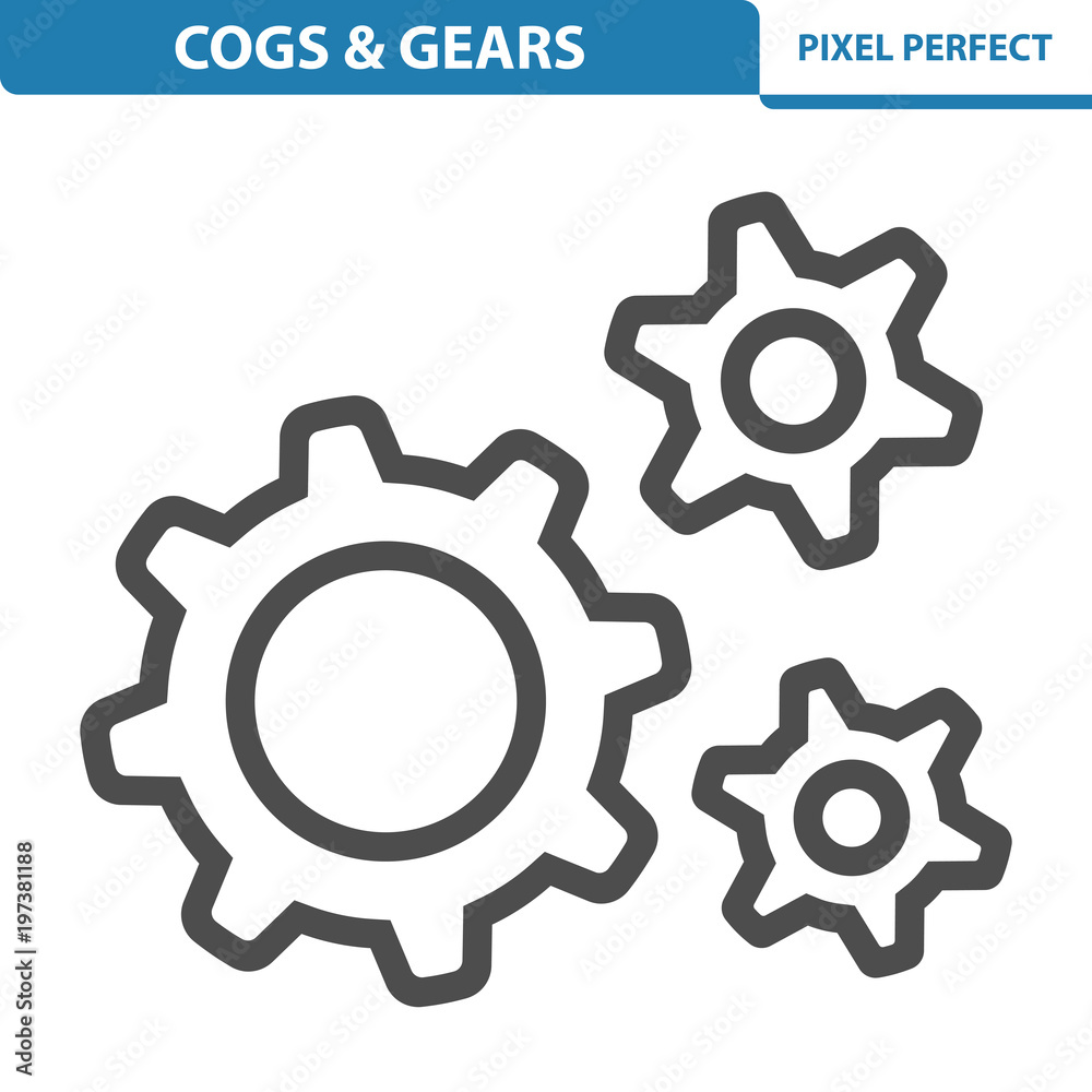 Cogs And Gears Icon. EPS 8 format. Cogs And Gears Icon. EPS 8 format.