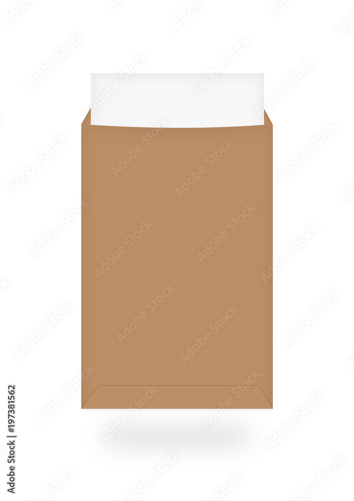 Envelope isolated on white background. illustration Envelope isolated on white background. illustration
