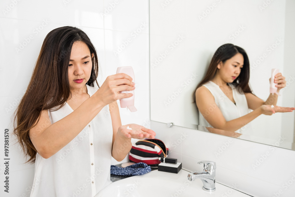 Beauty and make up in bathroom Beauty and make up in bathroom