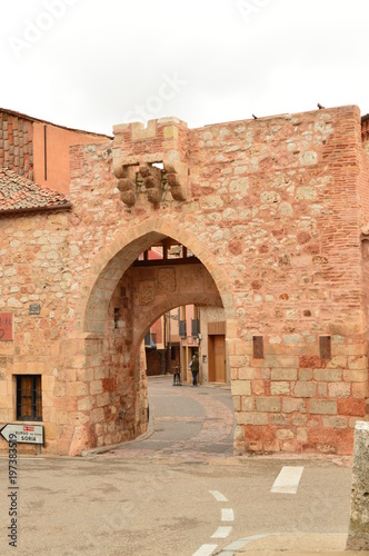 Entrance To The Town Of Ayllon Cradle Of The Red Towns In addition Of Beautiful Medieval Town In Segovia. Architecture Landscapes Travel Rural Environment. October 21, 2017. Ayllon Segovia Spain.