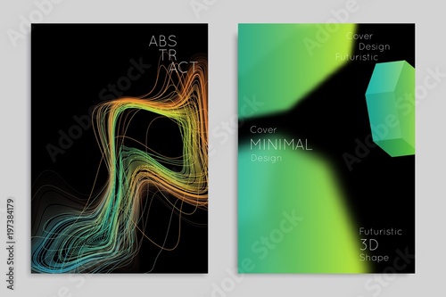 Abstract banner template with blurred geometric shapes