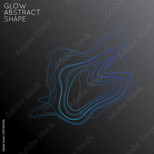 Abstract tangled threads shape