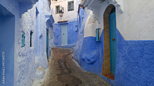 Street in Chefcaouen or Blue city in Morocco © Marko Rupena