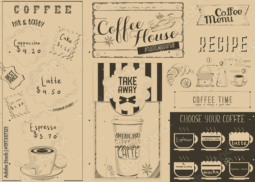 Coffee Menu Craft Placemat
