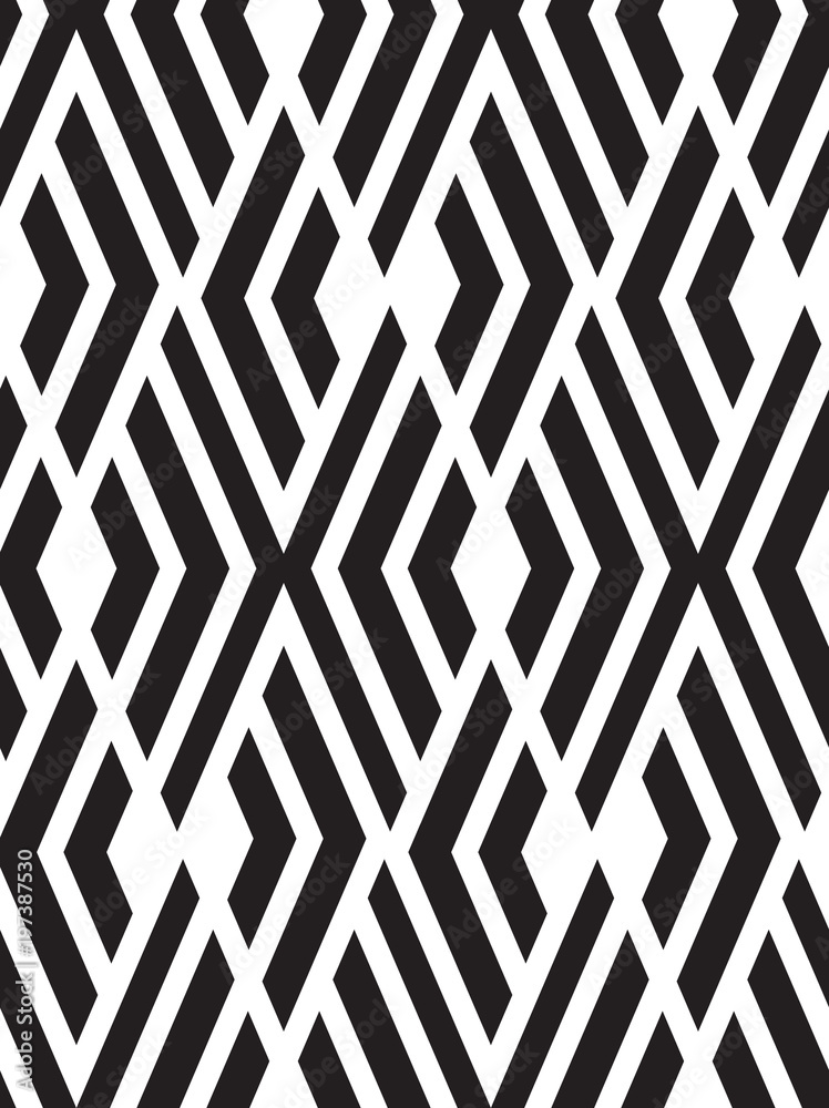 Fototapeta premium Vector abstract repeating classical background in black and whit