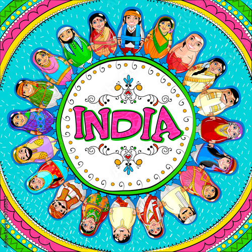 Nested Doll Indian couple representing diverse culture from different States