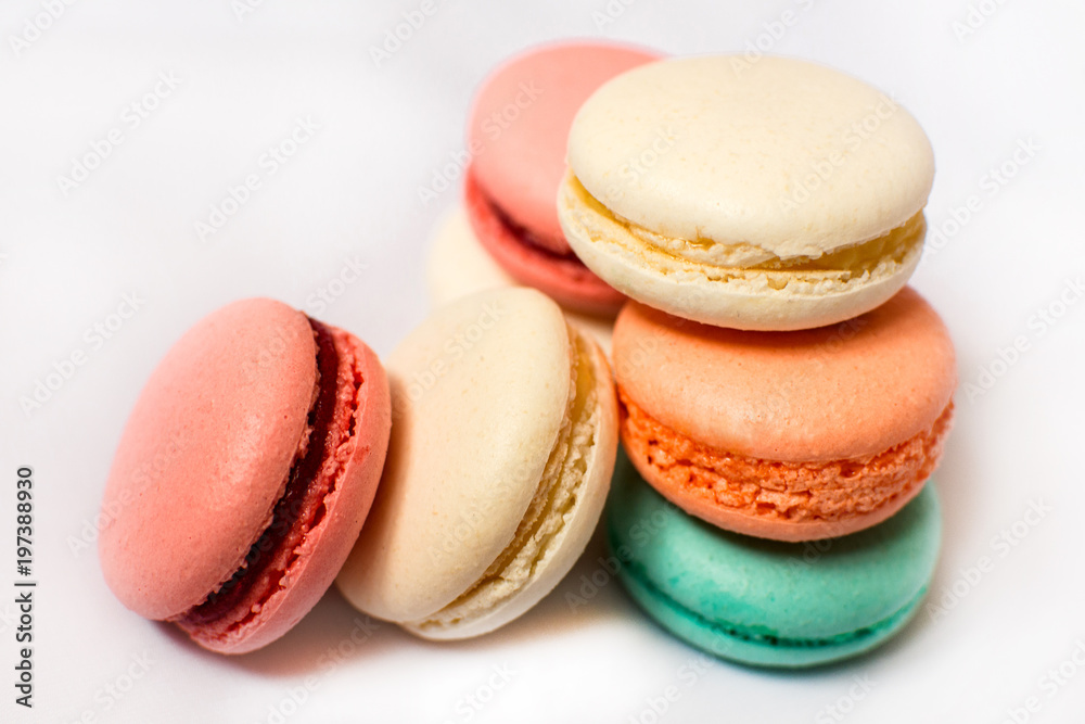Sweet and bright start of the day with macaroons