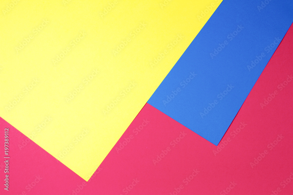 Colorful papers geometry flat composition background