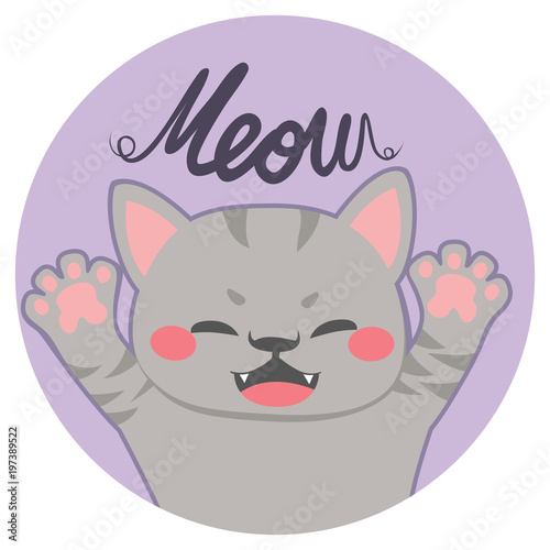 Cute little cat portrait wi...