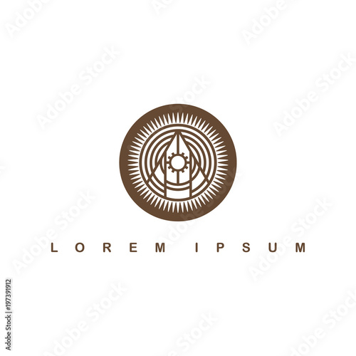 round circle native tribe sign symbol logo