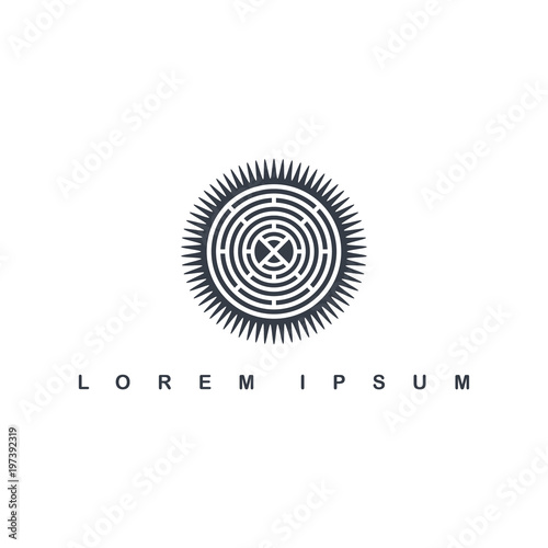 round circle native tribe sign symbol logo