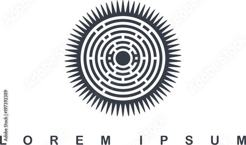 round circle native tribe sign symbol logo