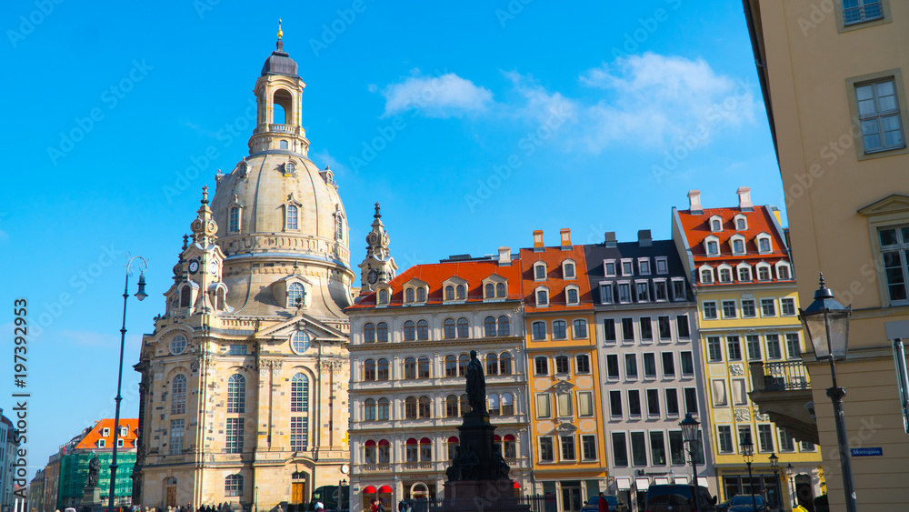 The Dresden city views in Sunny weather.