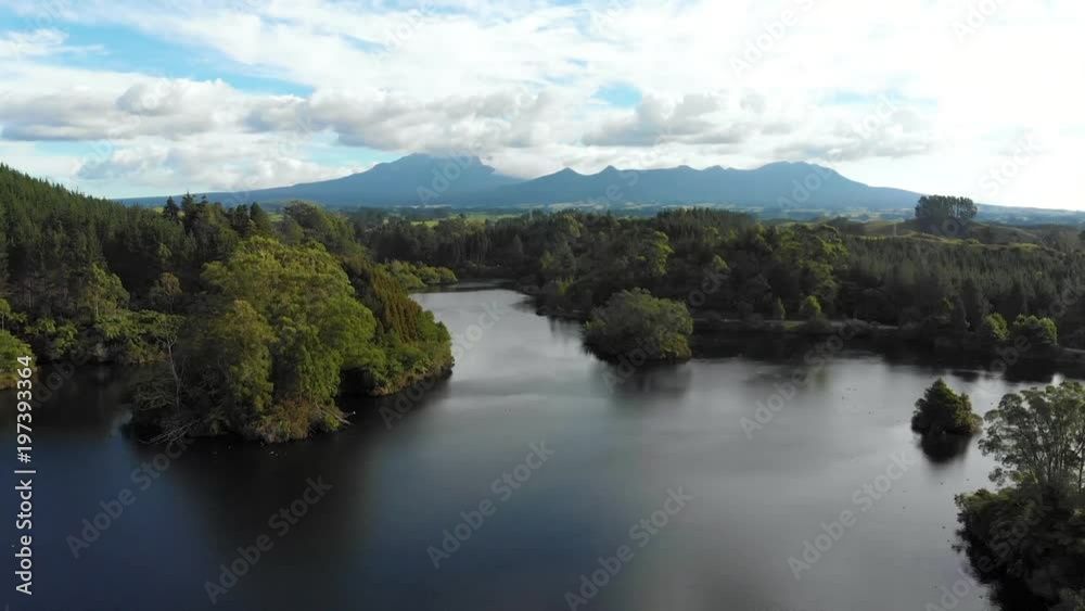 Lake with Mountain in Background Lake with Mountain in Background