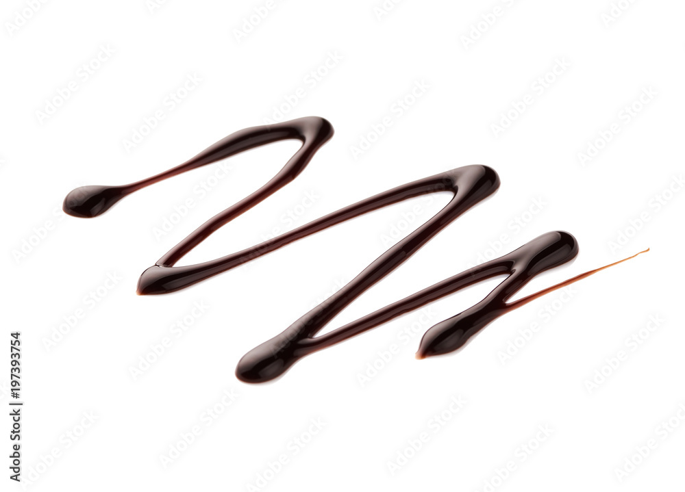 Chocolate sauce isolated on a white background Chocolate sauce isolated on a white background