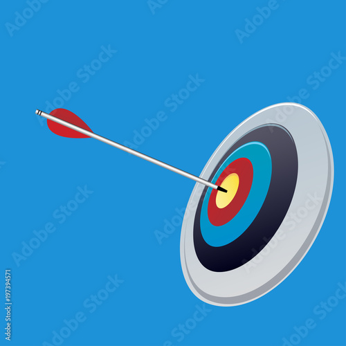 Target, arrow and bulls eye icon