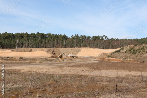 Sandabbau in der Sandgrube in Alzenau photo