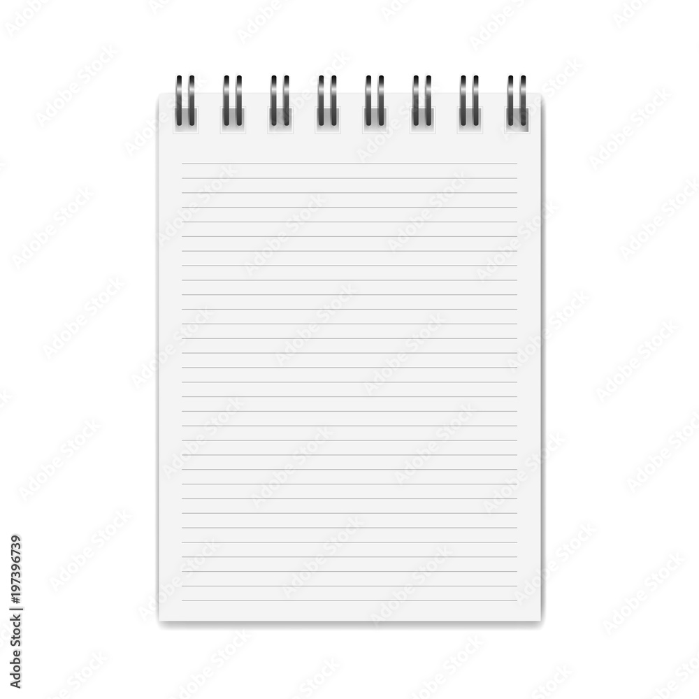 realistic notebook, exercise book , vector illustration realistic notebook, exercise book , vector illustration